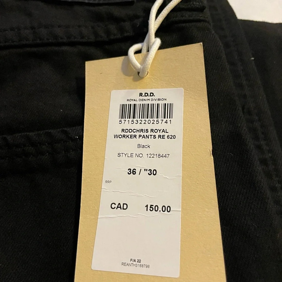 Sz36/30 RDD Chris Royal worker pants Black - Picture 9 of 10